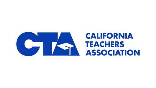 Special Education Conference logo in soft blue and red, featuring book icons and emphasizing the California Teachers Association.