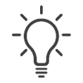 Icon representing high-definition and long-lasting LED lighting.