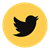 Twitter-logo in zwart op gele achtergrond