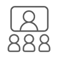 Icon symbolizing the display's easy deployment and support, showcasing straightforward setup and maintenance.