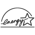 Logo indicating energy efficiency and environmentally friendly design certification.