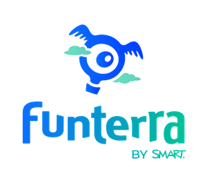 Funterra by SMART logo emphasizing teacher-approved educational content through videos and games for kids.